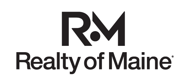 Black logo with stylized letters "R" and "M" above the text "Realty of Maine" on a white background.