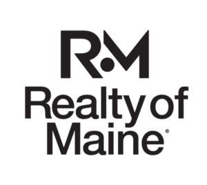 Black "RM Realty of Maine" logo with stylized letters "R" and "M" above the company name, all on a transparent background.